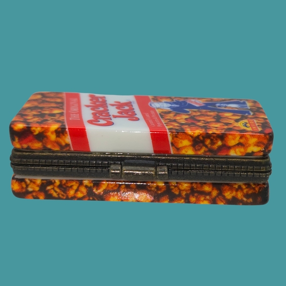 Cracker Jack Porcelain Hinged Box Orig. Whistle Borden | Midwest of Cannon Falls - Picture 2 of 9